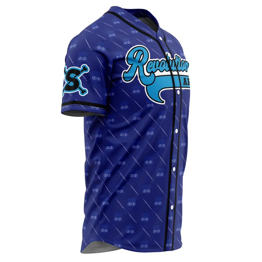 Alternative view of Revolutionary Army Sabo One Piece Custom Baseball Jersey - Otaku Hall