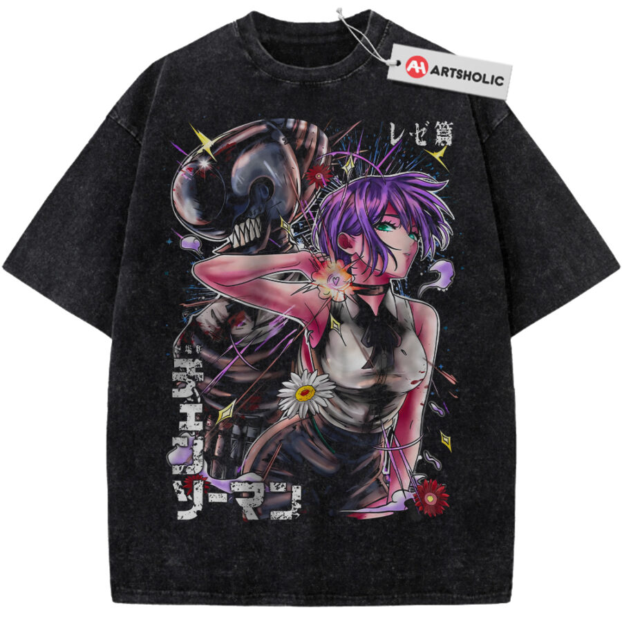 Alternative view of Reze Shirt, Bomb Girl Shirt, Bomb Devil Shirt, Chainsaw Man Shirt, Anime Shirt, Vintage T-Shirt