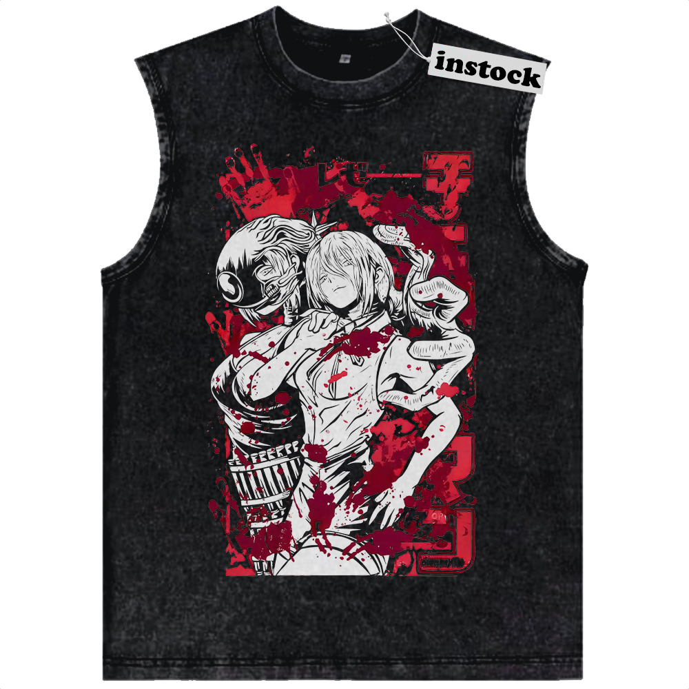 Reze Tank Top, Bomb Girl Tank Top, Bomb Devil Tank Top, Chainsaw Man Tank Top, Anime Tank Top, Vintage Tank Top