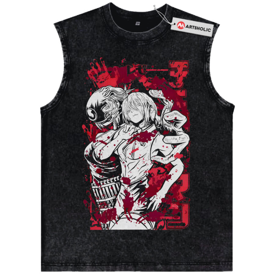 Alternative view of Reze Tank Top, Bomb Girl Tank Top, Bomb Devil Tank Top, Chainsaw Man Tank Top, Anime Tank Top, Vintage Tank Top
