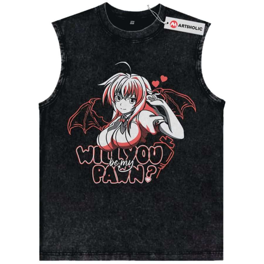 Alternative view of Rias Gremory Tank Top, High School DxD Tank Top, Anime Tank Top, Vintage Tank Top