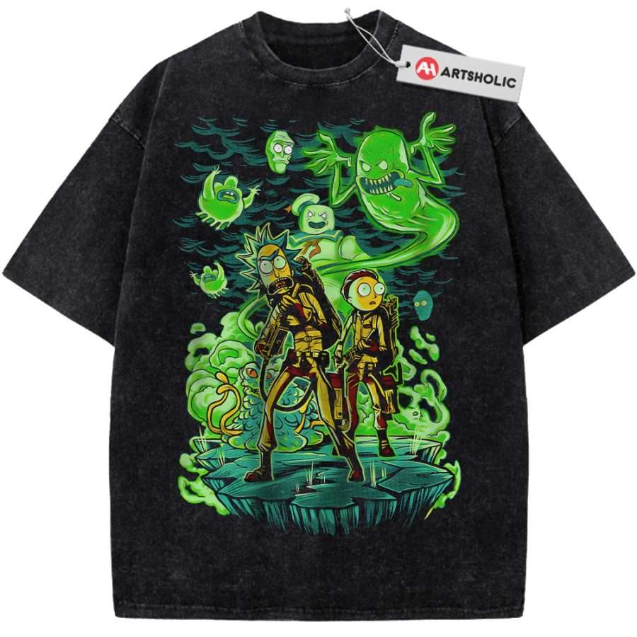 Alternative view of Rick and Morty Shirt, Animated Shirt, Vintage T-Shirt