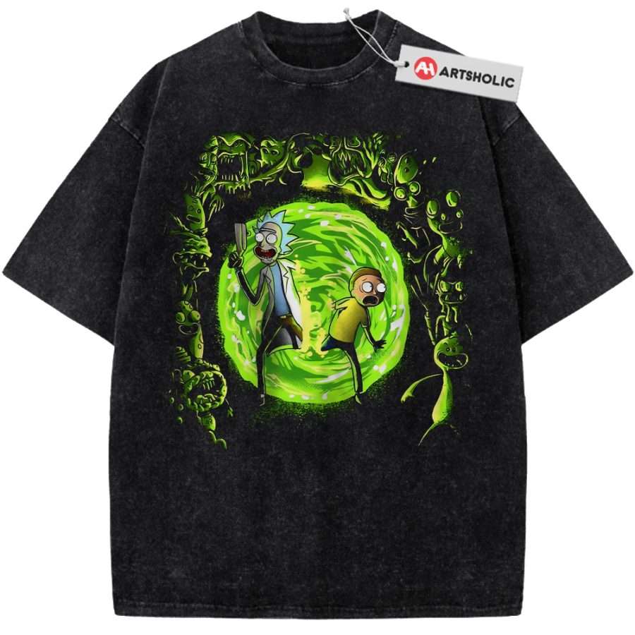 Alternative view of Rick and Morty Shirt, Animated Shirt, Vintage T-Shirt