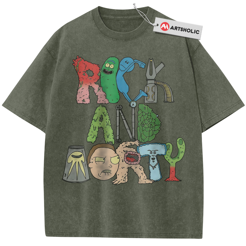 Alternative view of Rick and Morty Shirt, Animated Shirt, Vintage T-Shirt