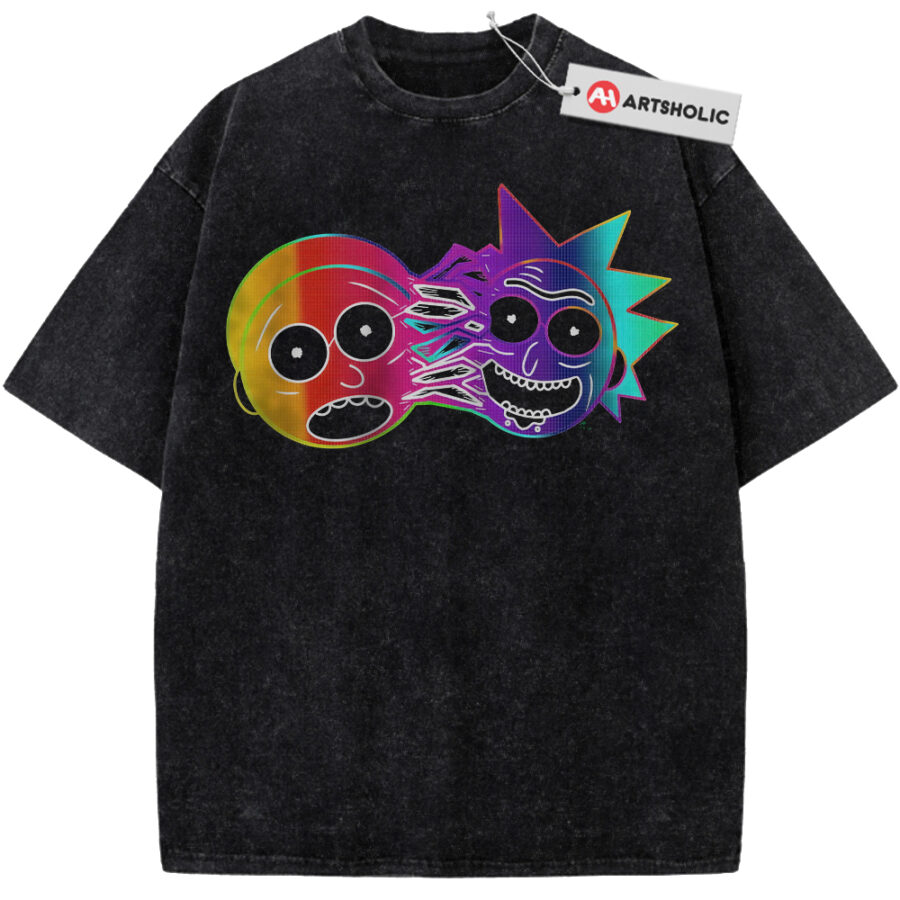 Alternative view of Rick and Morty Shirt, Animated Shirt, Vintage T-Shirt