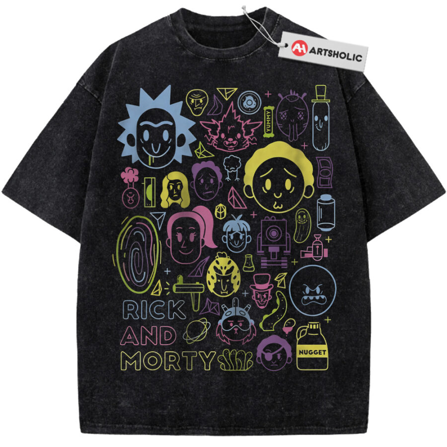 Alternative view of Rick and Morty Shirt, Animated Shirt, Vintage Tee
