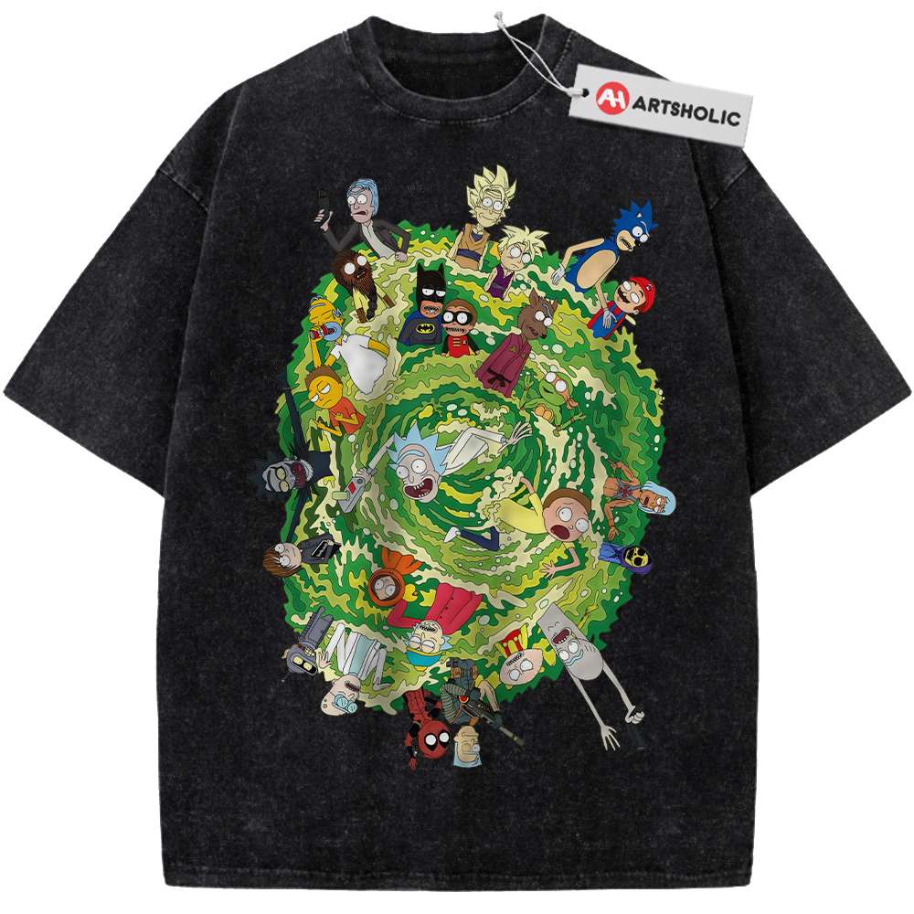 Alternative view of Rick and Morty Shirt, Animated Shirt, Vintage Tee