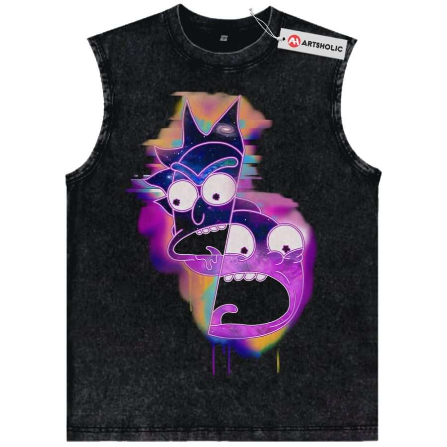 Alternative view of Rick and Morty Tank Top, Animated Tank Top, Vintage Tank Top