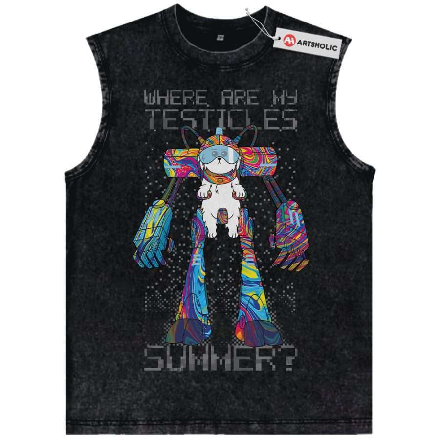 Alternative view of Rick and Morty Tank Top, Animated Tank Top, Vintage Tank Top