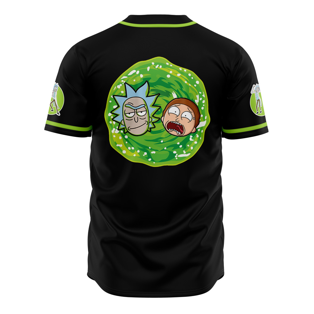 Alternative view of Rick and Morty Trippy Cosmic Rick Baseball Jersey