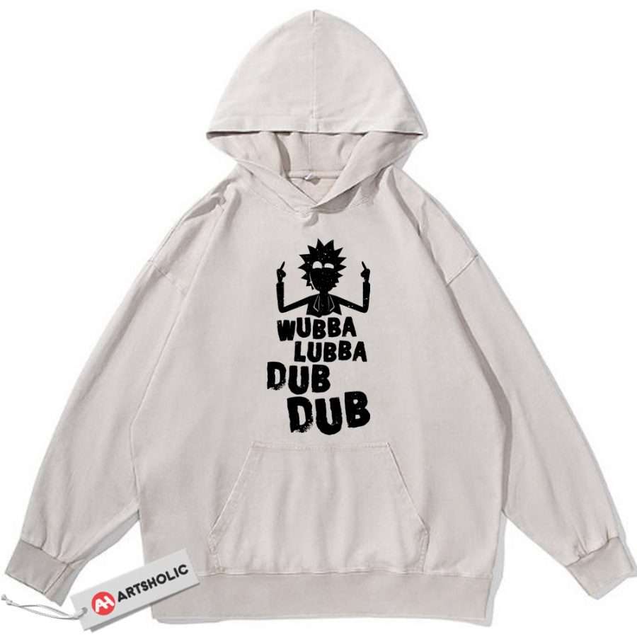 Alternative view of Rick Sanchez Hoodie, Rick and Morty Hoodie, Animated Hoodie, Vintage Hoodie
