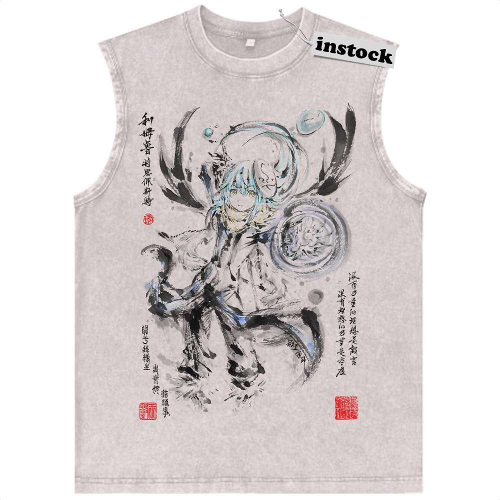 Rimuru Tempest Tank Top, That Time I Got Reincarnated as a Slime Tank Top, Anime Tank Top, Vintage Tank Top