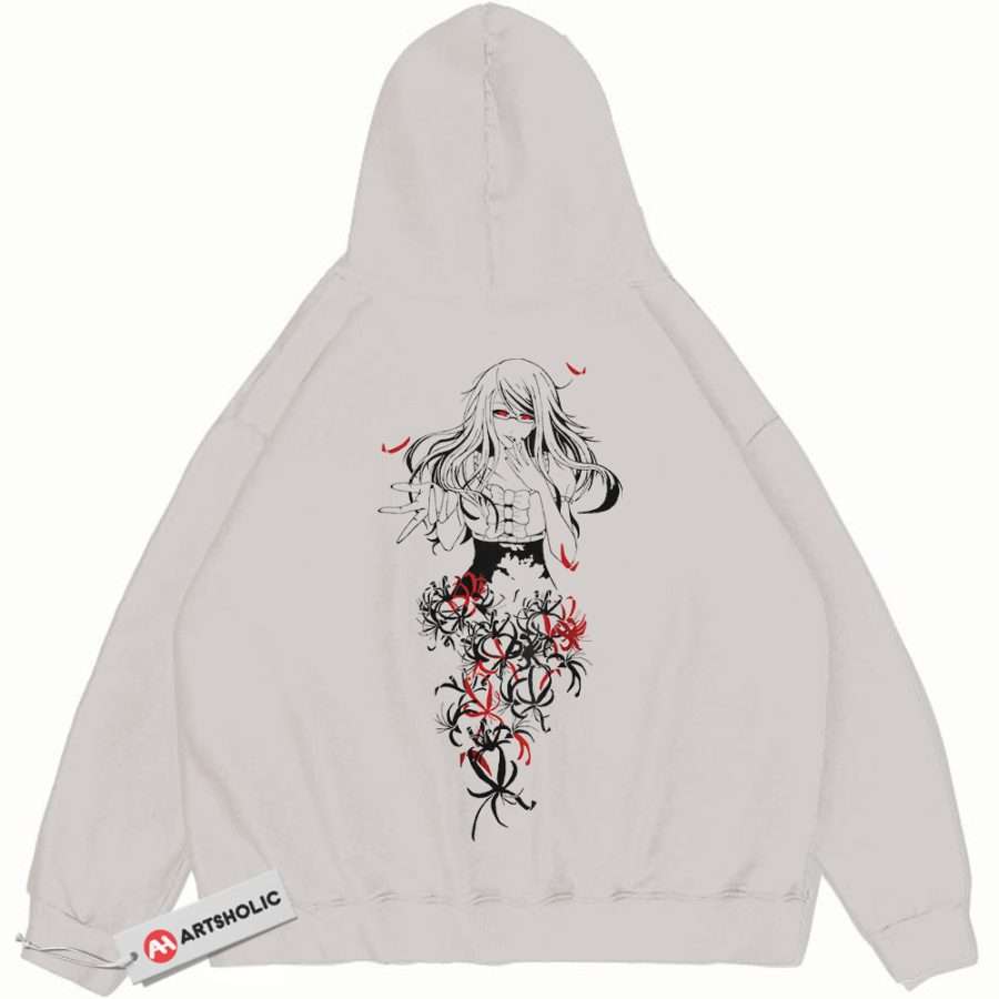 Alternative view of Rize Kamishiro Hoodie, Tokyo Ghoul Hoodie, Anime Hoodie, Vintage Hoodie