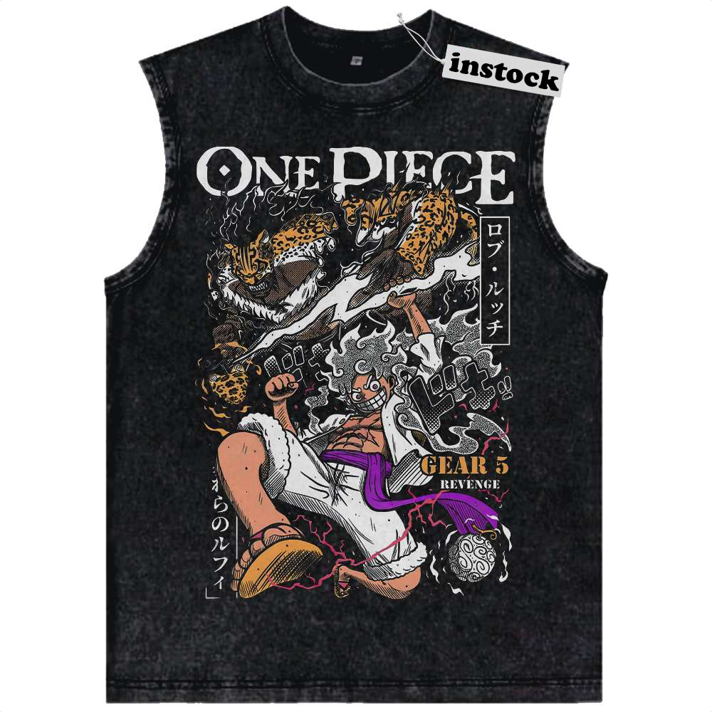 Rob Lucci vs Luffy Gear 5 Tank Top, One Piece Tank Top, Anime Tank Top, Vintage Tank Top