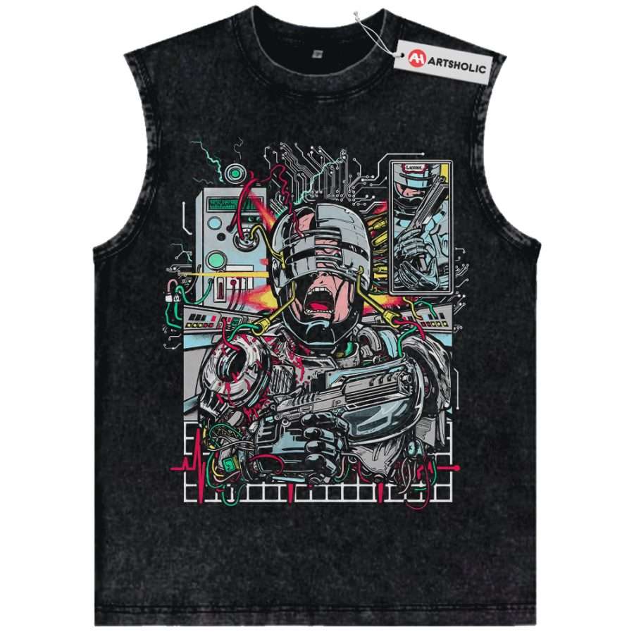 Alternative view of RoboCop Tank Top, Movie Tank Top, Vintage Tank Top