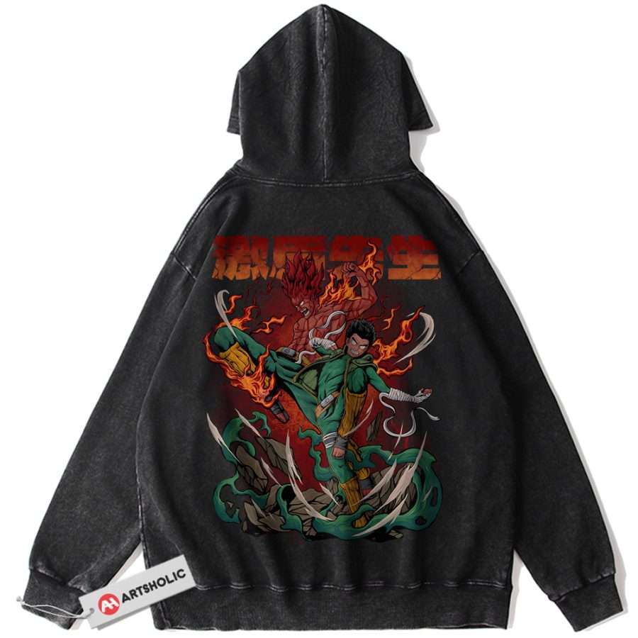 Alternative view of Rock Lee Hoodie, Might Guy Hoodie, Naruto Hoodie, Anime Hoodie, Vintage Hoodie