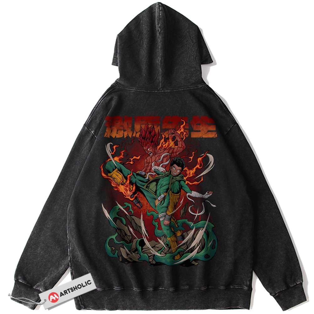 Rock Lee Hoodie, Might Guy Hoodie, Naruto Hoodie, Anime Hoodie, Vintage Hoodie