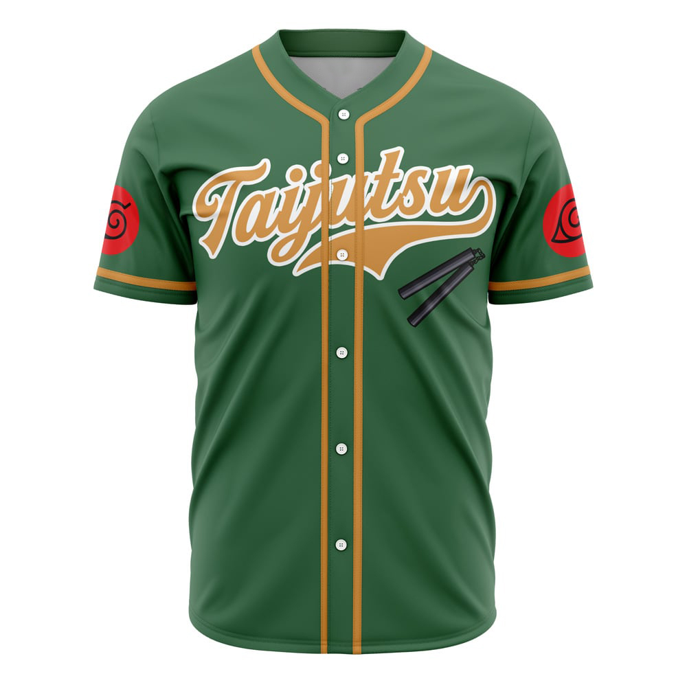 Alternative view of Rock Lee Naruto Custom Baseball Jersey - Otaku Hall