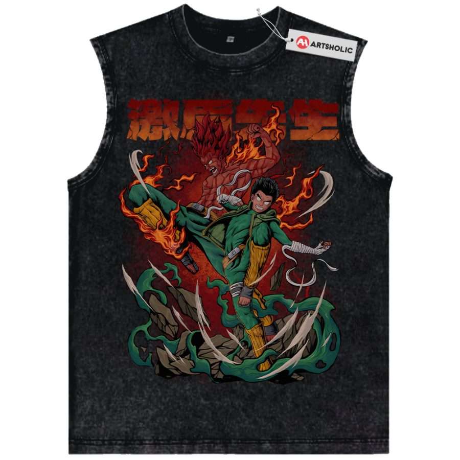 Alternative view of Rock Lee Tank Top, Might Guy Tank Top, Naruto Tank Top, Anime Tank Top, Vintage Tank Top