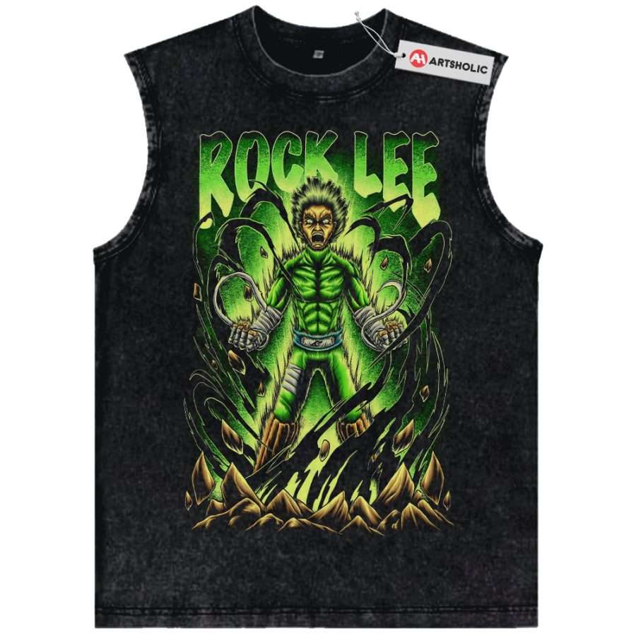 Alternative view of Rock Lee Tank Top, Naruto Tank Top, Anime Tank Top, Vintage Tank Top
