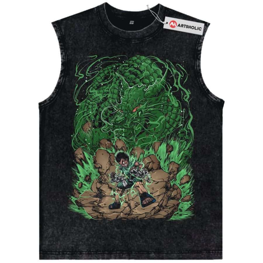 Alternative view of Rock Lee Tank Top, Naruto Tank Top, Anime Tank Top, Vintage Tank Top