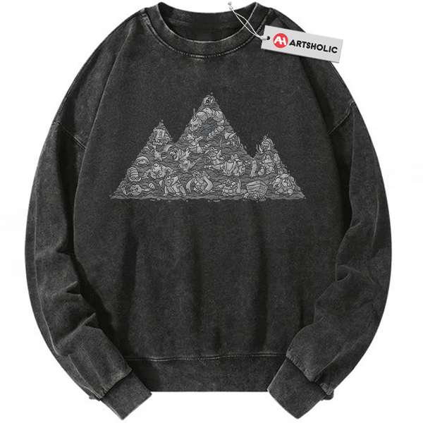 Rock-Type Pokemon Sweatshirt, Anime Sweatshirt, Vintage Sweatshirt