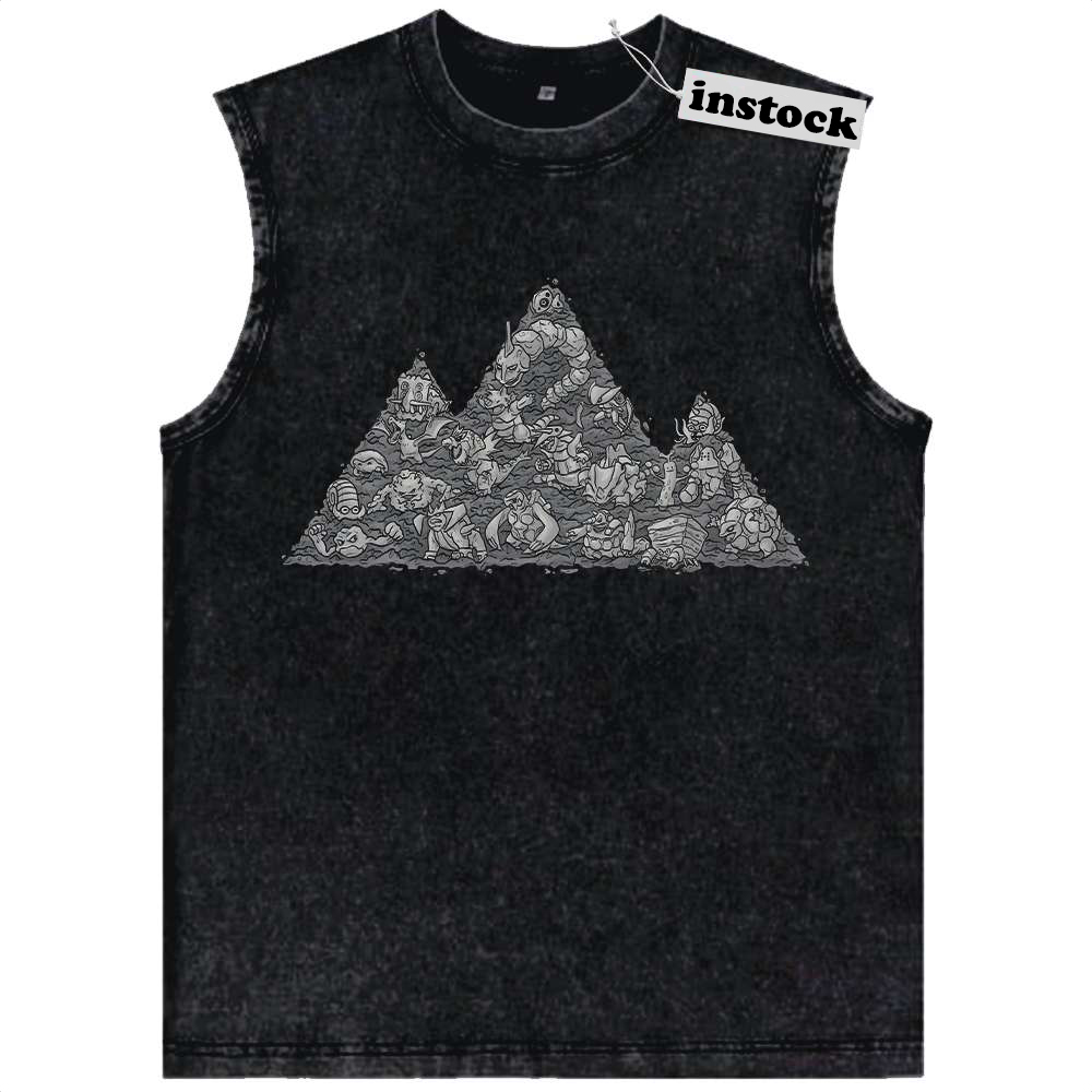Rock-Type Pokemon Tank Top, Anime Tank Top, Vintage Tank Top