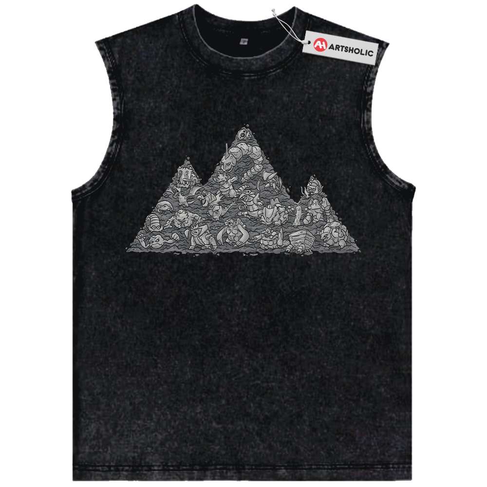 Rock-Type Pokemon Tank Top, Anime Tank Top, Vintage Tank Top