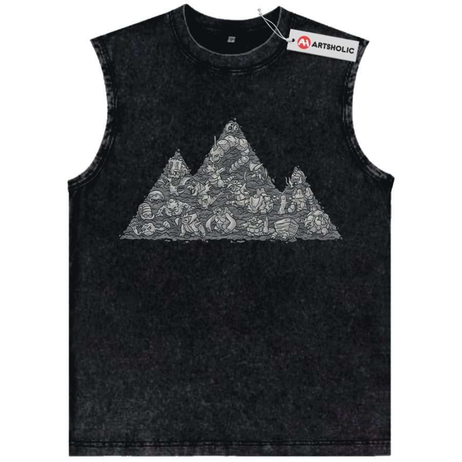 Alternative view of Rock-Type Pokemon Tank Top, Anime Tank Top, Vintage Tank Top