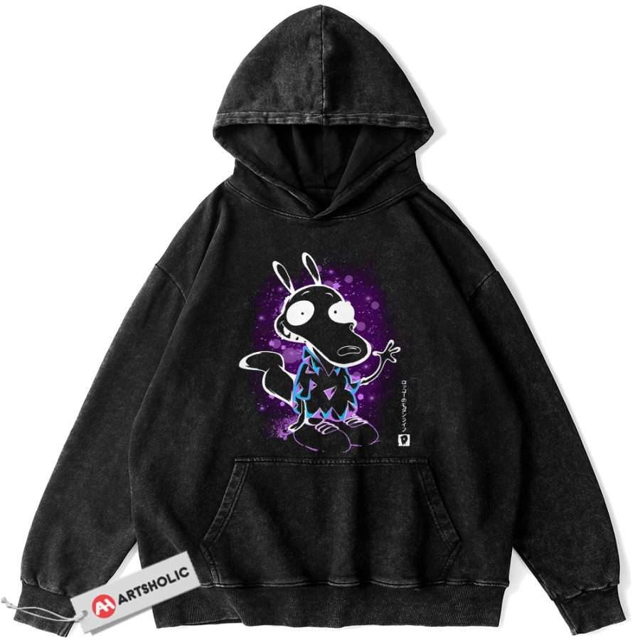Alternative view of Rocko's Modern Life Hoodie, Animated Hoodie, Vintage Hoodie