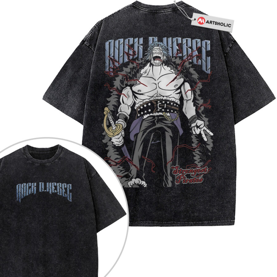 Alternative view of Rocks D Xebec Shirt, One Piece Shirt, Anime Shirt, Vintage T-Shirt 2-Sided
