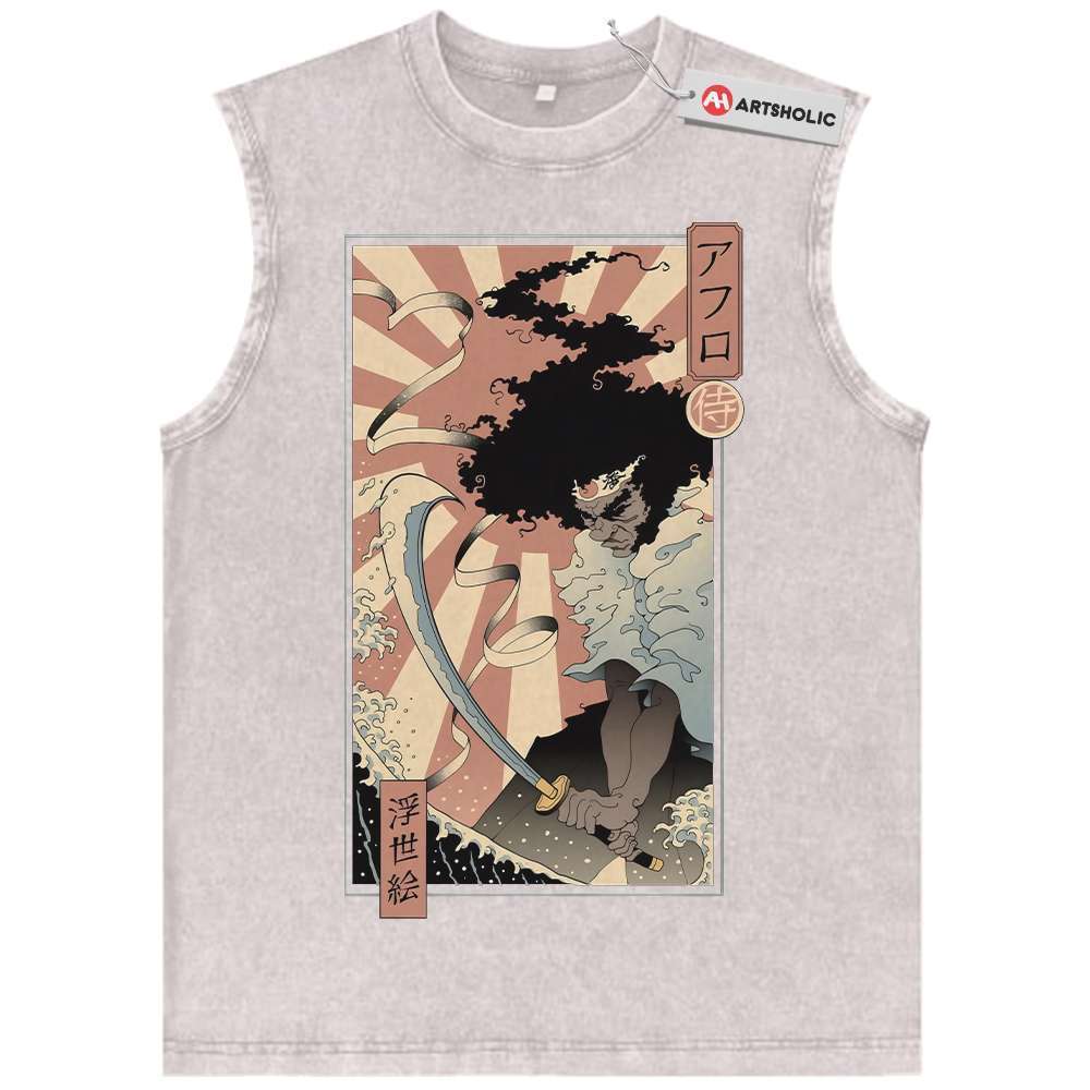 Alternative view of Rokutaro Tank Top, Afro Samurai Tank Top, Anime Tank Top, Vintage Tank Top