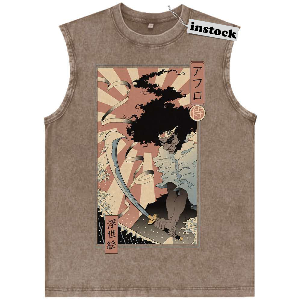 Rokutaro Tank Top, Afro Samurai Tank Top, Anime Tank Top, Vintage Tank Top