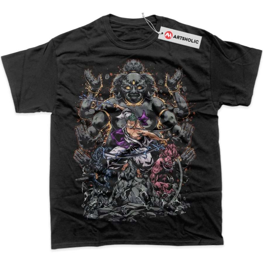 Alternative view of Roronoa Zoro Shirt, One Piece Shirt, Anime Shirt, Graphic T-Shirt