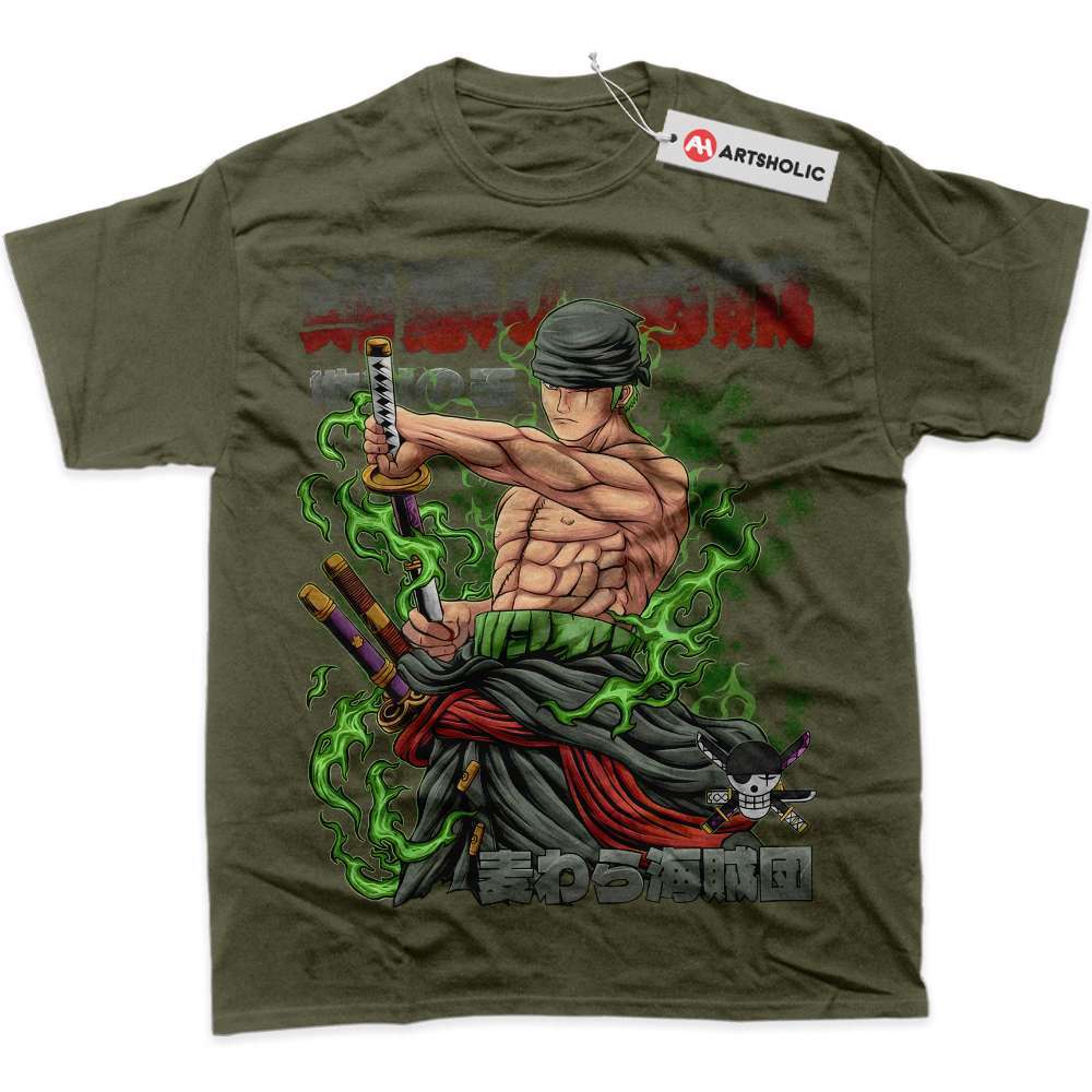 Alternative view of Roronoa Zoro Shirt, One Piece Shirt, Anime Shirt, Graphic Tee