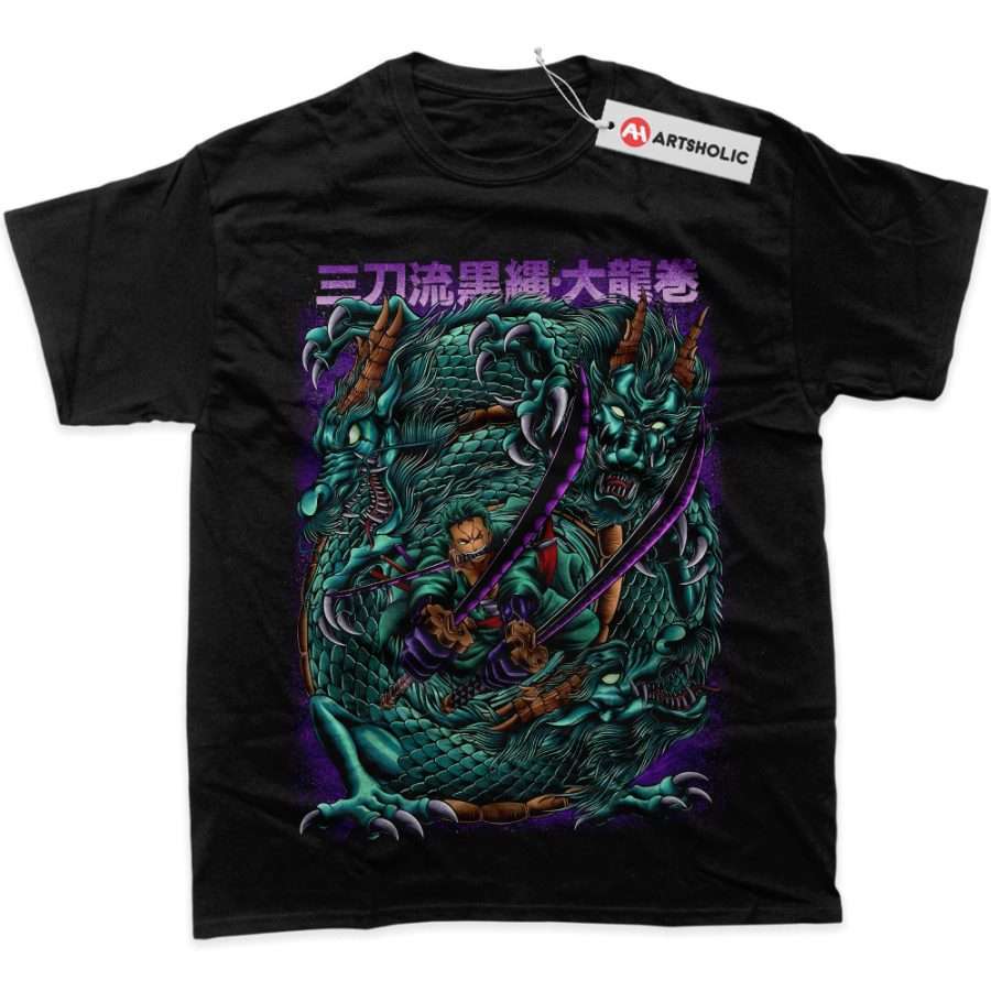 Alternative view of Roronoa Zoro Shirt, One Piece Shirt, Anime Shirt, Graphic Tee