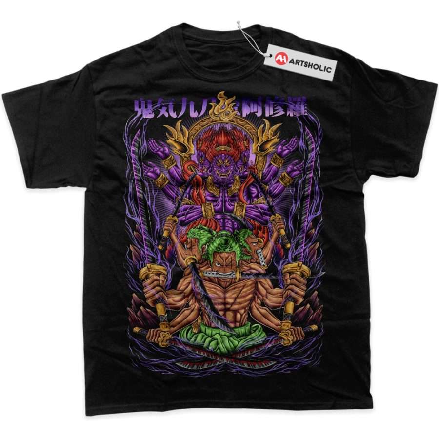 Alternative view of Roronoa Zoro Shirt, One Piece Shirt, Anime Shirt, Graphic Tee