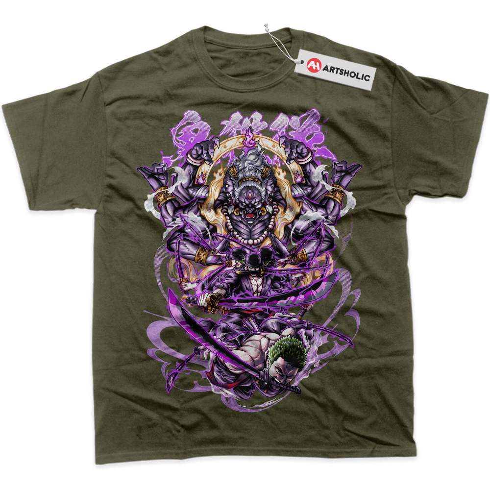 Alternative view of Roronoa Zoro Shirt, One Piece Shirt, Anime Shirt, Graphic Tee