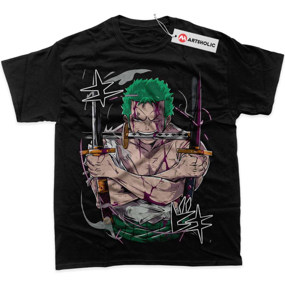 Alternative view of Roronoa Zoro Shirt, One Piece Shirt, Anime Shirt, graphic Tee