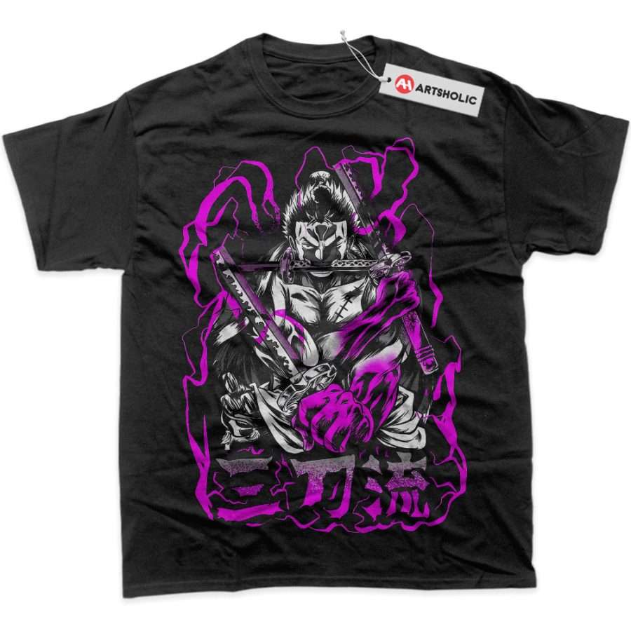 Alternative view of Roronoa Zoro Shirt, One Piece Shirt, Anime Shirt, Graphic Tee