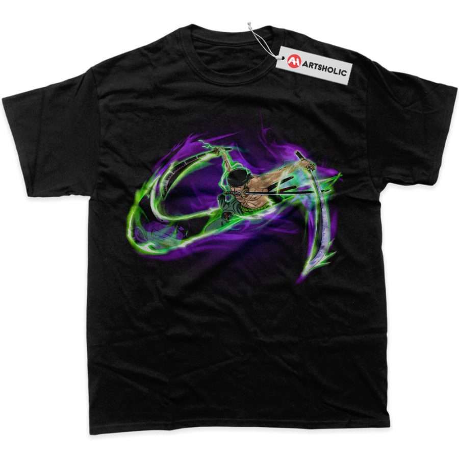 Alternative view of Roronoa Zoro Shirt, One Piece Shirt, Anime Shirt, Graphic Tee