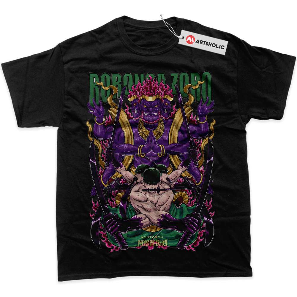 Alternative view of Roronoa Zoro Shirt, One Piece Shirt, Anime Shirt, graphic Tee