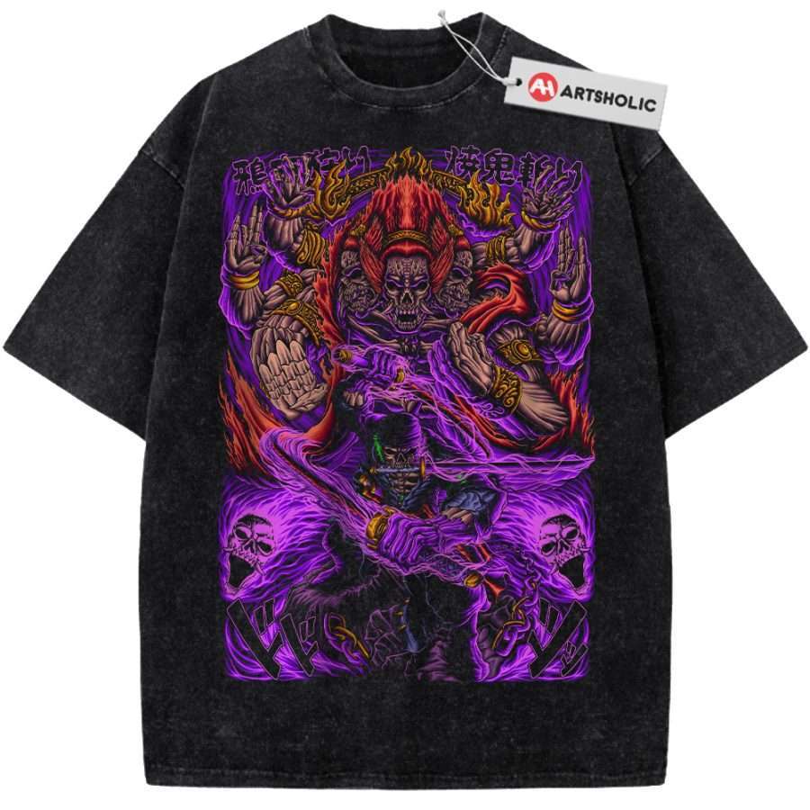 Alternative view of Roronoa Zoro Shirt, One Piece Shirt, Anime Shirt, Vintage T-Shirt