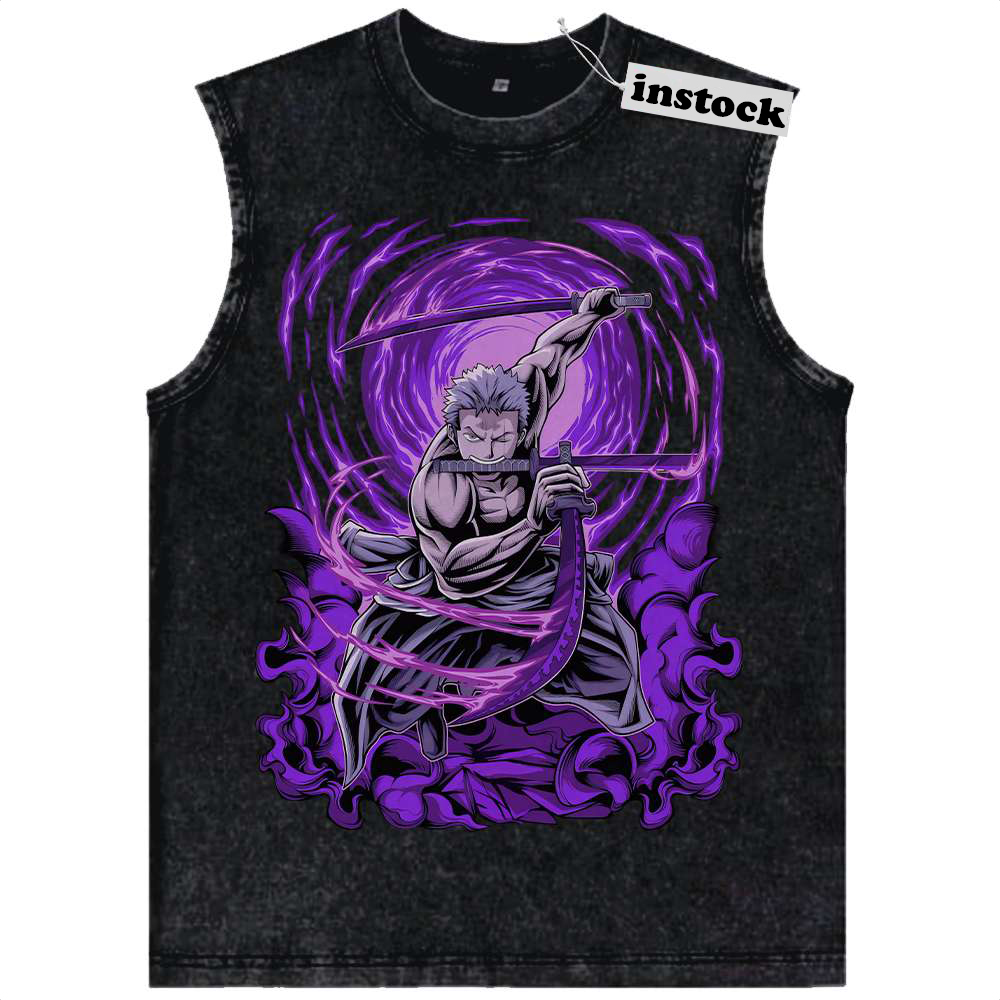 Roronoa Zoro Tank Top, One Piece Tank Top, Anime Tank Top, Vintage Tank Top