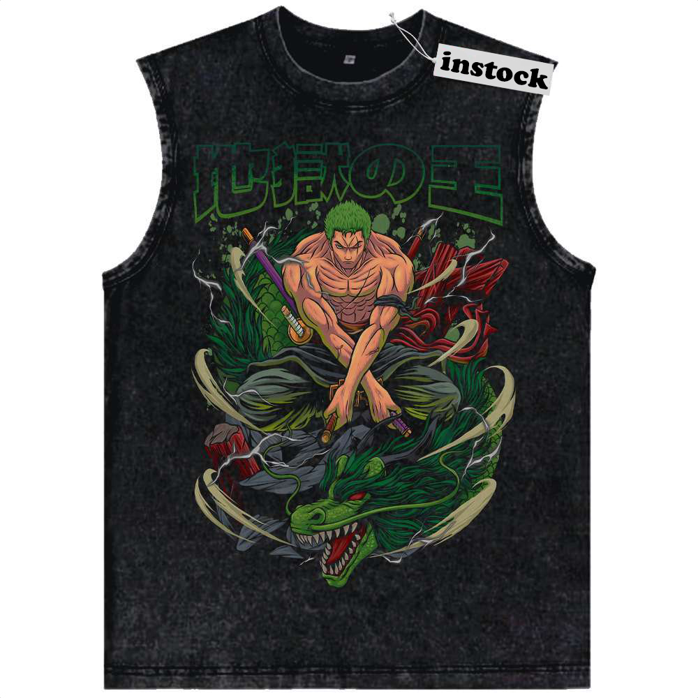 Roronoa Zoro Tank Top, One Piece Tank Top, Anime Tank Top, Vintage Tank Top
