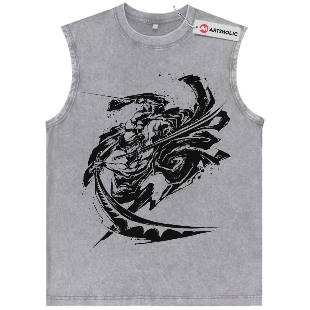 Alternative view of Roronoa Zoro Tank Top, One Piece Tank Top, Anime Tank Top, Vintage Tank Top