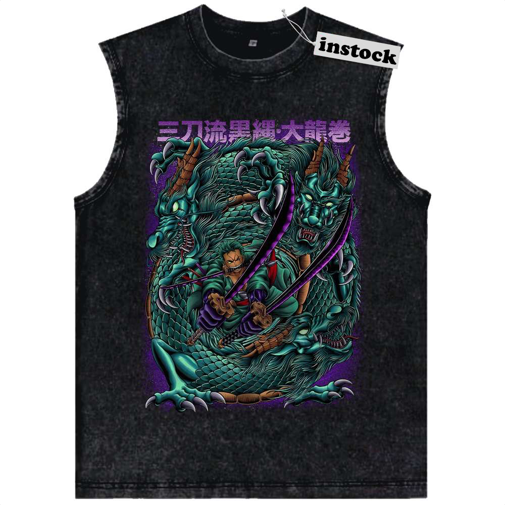 Roronoa Zoro Tank Top, One Piece Tank Top, Anime Tank Top, Vintage Tank Top