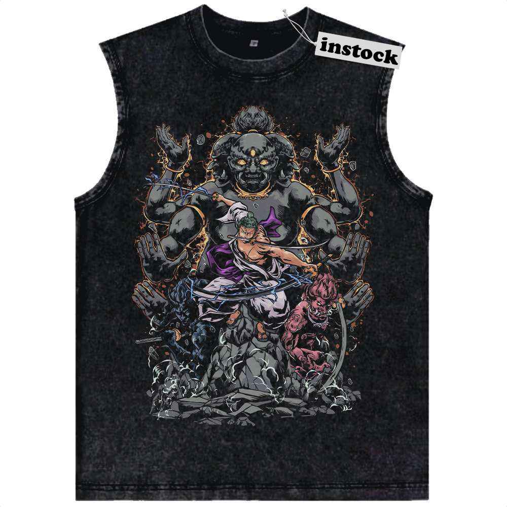Roronoa Zoro Tank Top, One Piece Tank Top, Anime Tank Top, Vintage Tank Top