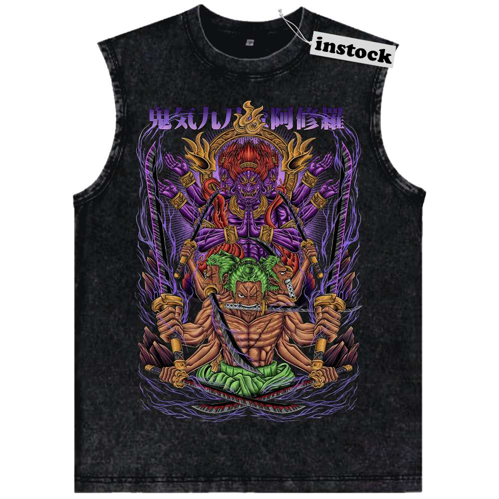 Roronoa Zoro Tank Top, One Piece Tank Top, Anime Tank Top, Vintage Tank Top