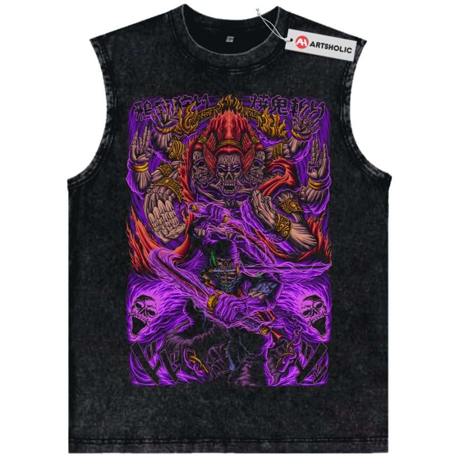 Alternative view of Roronoa Zoro Tank Top, One Piece Tank Top, Anime Tank Top, Vintage Tank Top
